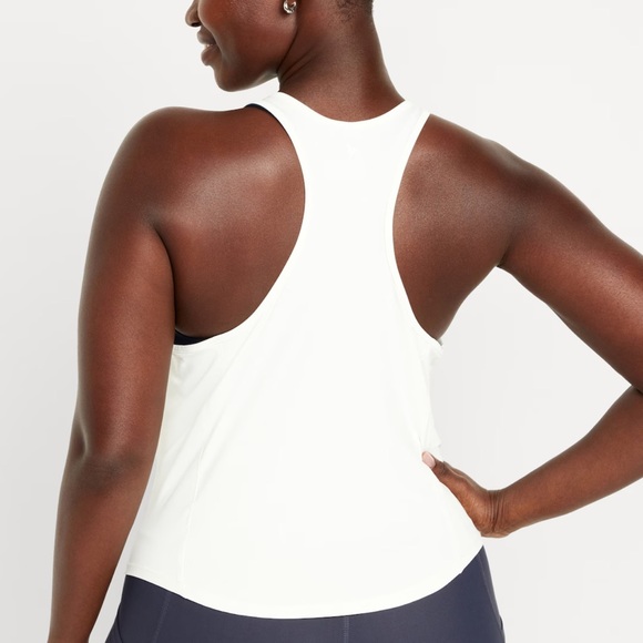 NWT OLD NAVY FlowForm Racerback Crop Tank Top Color: Magnolia SIZE X-LARGE - Picture 5 of 6